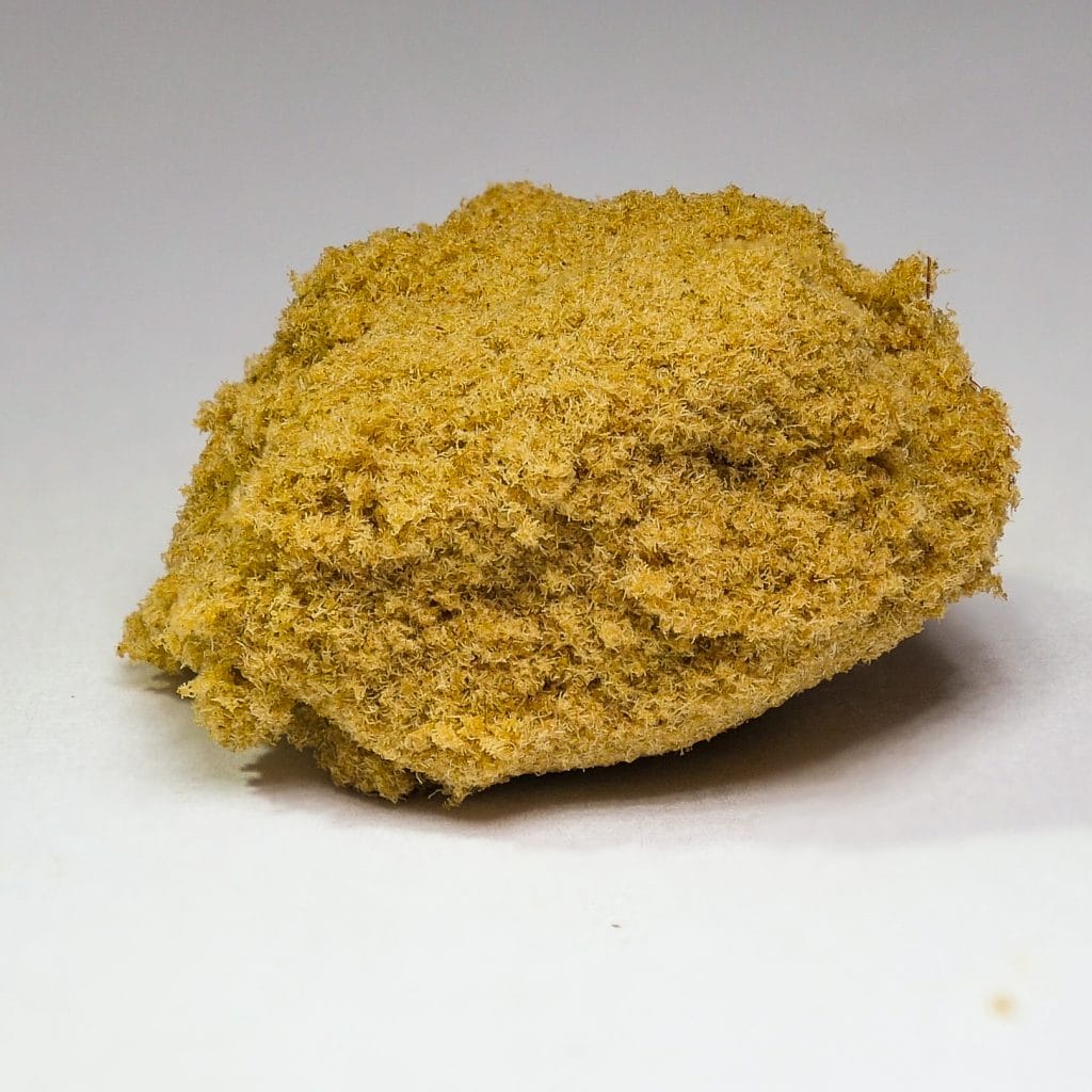 unpressed cannabis resin powder obtained by dry sieving the cannabis plant.