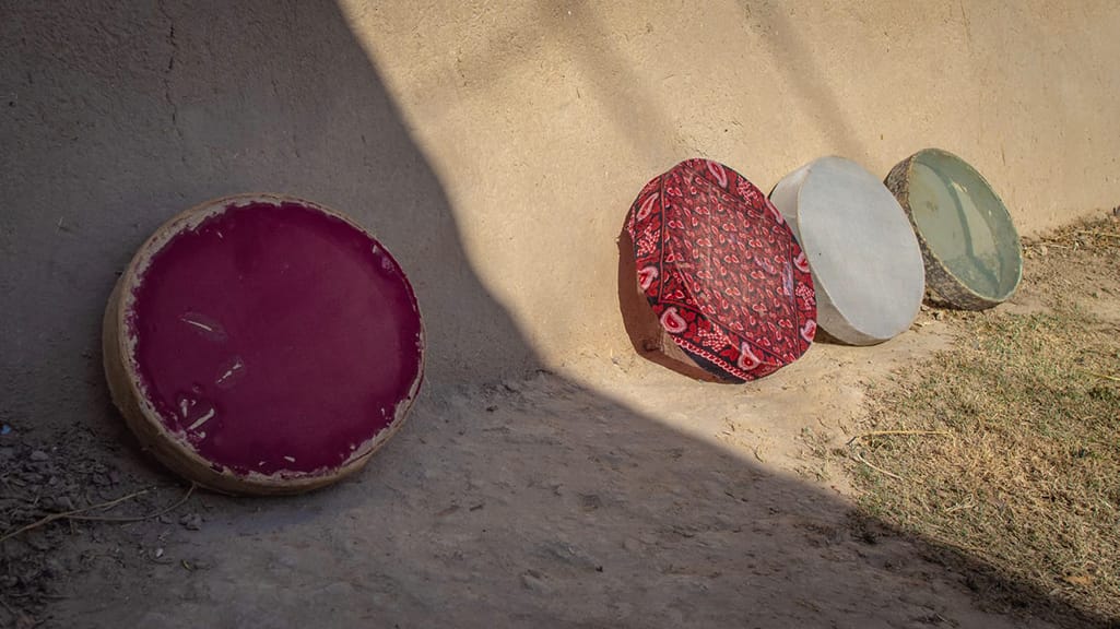 Sieves to dry cannabis plants to produce hashish in Afghanistan.